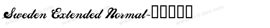 Sweden Extended Normal字体转换